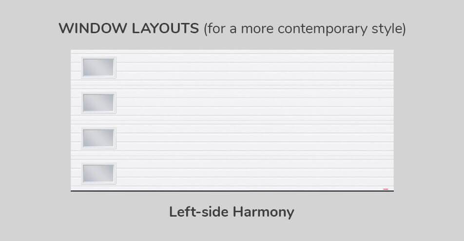 Window layouts, 16' x 7', Left-side Harmony